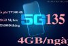 5G135 - Gói Cước Data 5G Viettel 4GB/ngày