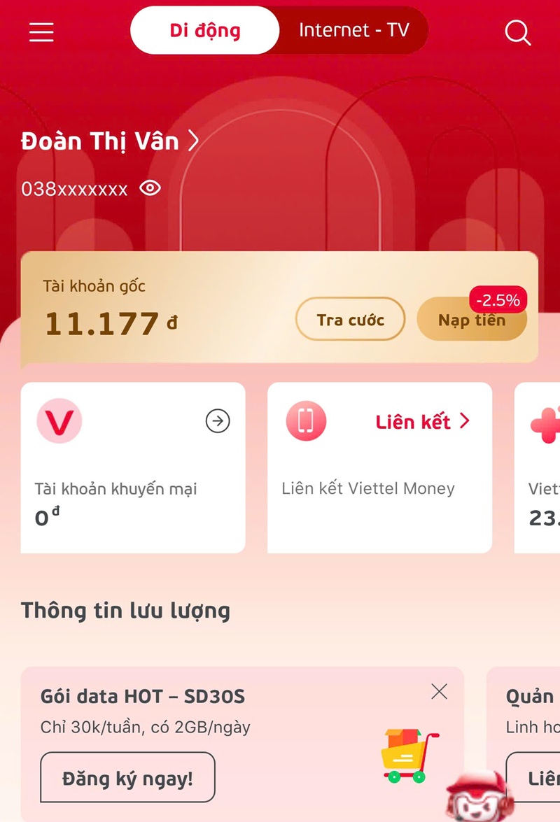 cách kiểm tra gói cước đang dùng viettel