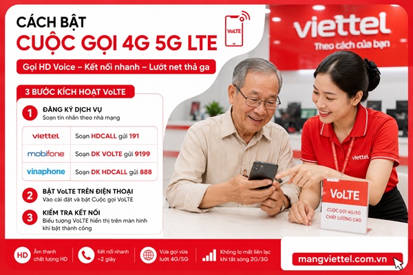 Cách Bật Cuộc Gọi 4G 5G LTE
