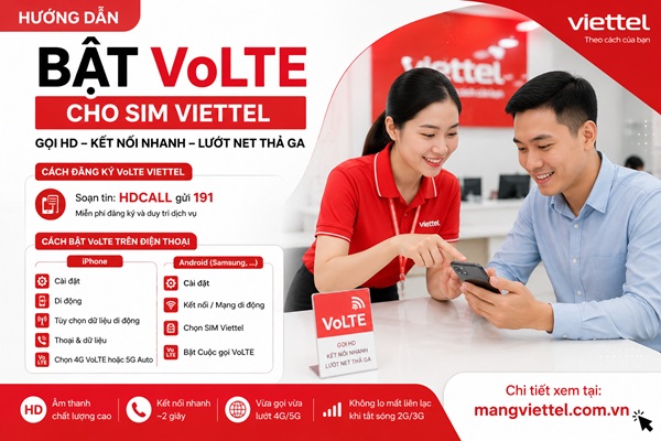 Hướng Dẫn Bật VoLTE Cho SIM Viettel Mới Nhất