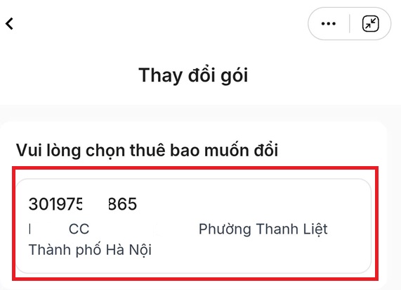 Đổi gói cước wifi