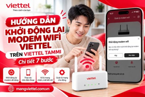 khởi động lại modem wifi viettel trên viettel tammi