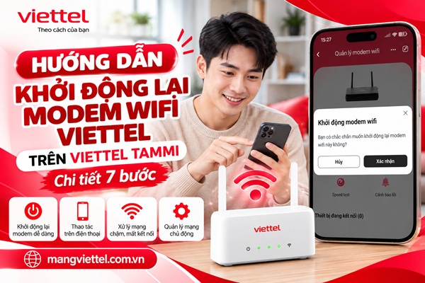 khởi động lại modem wifi viettel trên viettel tammi