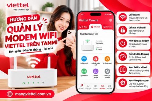 Quản lý modem wifi Viettel trên Viettel Tammi